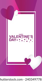 Happy valentines day. Vector banner, greeting card, flayer, poster,  with text Happy valentines day
