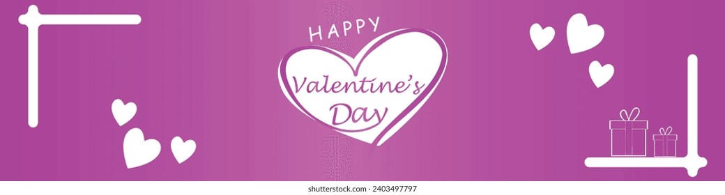 Happy valentines day. Vector banner, greeting card, flayer, poster,  with text Happy valentines day