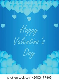 Happy valentines day. Vector banner, greeting card, flayer, poster,  with text Happy valentines day