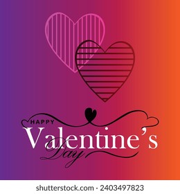 Happy valentines day. Vector banner, greeting card, flayer, poster,  with text Happy valentines day