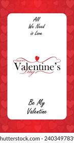 Happy valentines day. Vector banner, greeting card, flayer, poster,  with text Happy valentines day