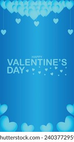 Happy valentines day. Vector banner, greeting card, flayer, poster,  with text Happy valentines day