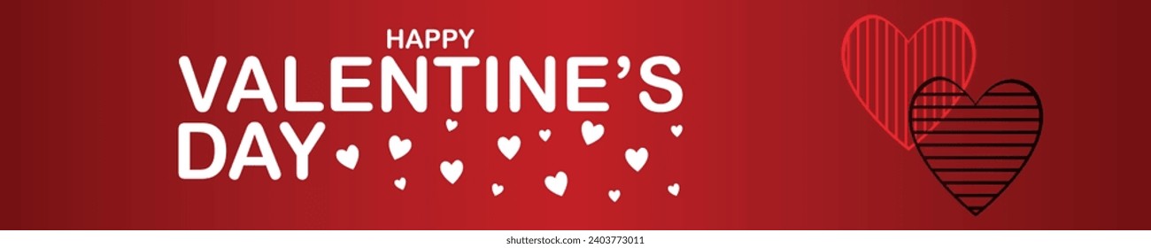 Happy valentines day. Vector banner, greeting card, flayer, poster,  with text Happy valentines day