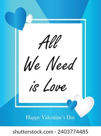 Happy valentines day. Vector banner, greeting card, flayer, poster,  with text Happy valentines day