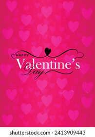 Happy valentines day. Vector banner, greeting card, flayer, poster,  with text Happy valentines day