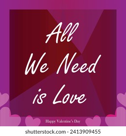 Happy valentines day. Vector banner, greeting card, flayer, poster,  with text Happy valentines day