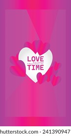 Happy valentines day. Vector banner, greeting card, flayer, poster,  with text Happy valentines day