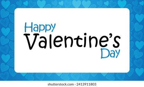 Happy valentines day. Vector banner, greeting card, flayer, poster,  with text Happy valentines day