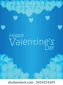 Happy valentines day. Vector banner, greeting card, flayer, poster,  with text Happy valentines day