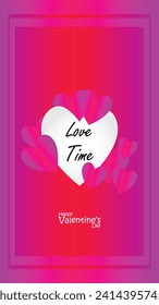 Happy valentines day. Vector banner, greeting card, flayer, poster,  with text Happy valentines day