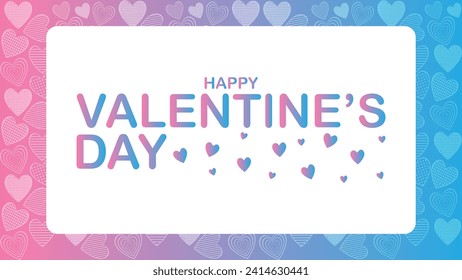 Happy valentines day. Vector banner, greeting card, flayer, poster,  with text Happy valentines day