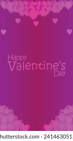 Happy valentines day. Vector banner, greeting card, flayer, poster,  with text Happy valentines day