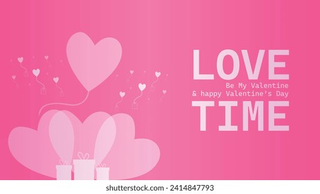 Happy valentines day. Vector banner, greeting card, flayer, poster,  with text Happy valentines day