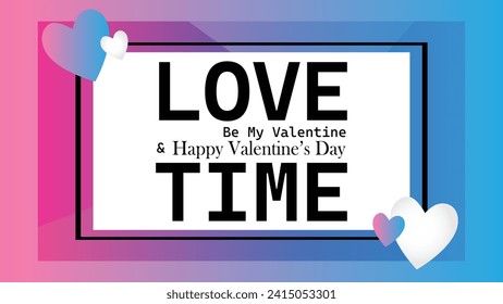 Happy valentines day. Vector banner, greeting card, flayer, poster,  with text Happy valentines day