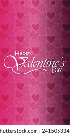 Happy valentines day. Vector banner, greeting card, flayer, poster,  with text Happy valentines day