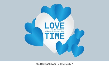 Happy valentines day. Vector banner, greeting card, flayer, poster,  with text Happy valentines day