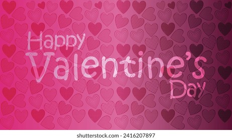 Happy valentines day. Vector banner, greeting card, flayer, poster,  with text Happy valentines day