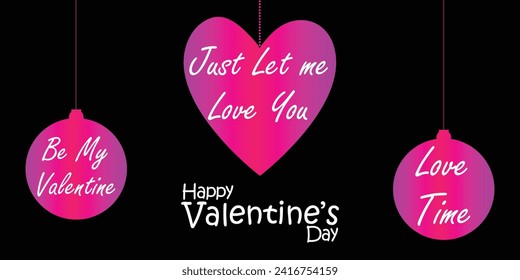 Happy valentines day. Vector banner, greeting card, flayer, poster,  with text Happy valentines day