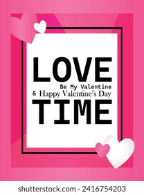 Fröhlicher Valentinstag. Vektorbanner, Grußkarte, Flayer, Poster mit Text Happy valentines Tag