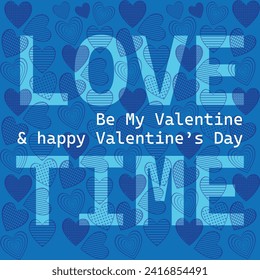 Feliz día de San Valentín. Banner vectorial, tarjeta de saludo, capa superior, cartel con texto Feliz día de San Valentín