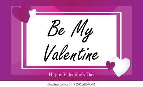 Happy valentines day. Vector banner, greeting card, flayer, poster,  with text Happy valentines day