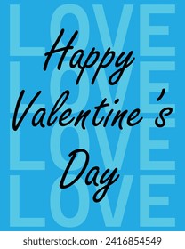Happy valentines day. Vector banner, greeting card, flayer, poster,  with text Happy valentines day