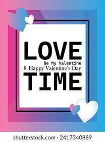 Happy valentines day. Vector banner, greeting card, flayer, poster,  with text Happy valentines day