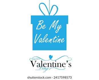 Happy valentines day. Vector banner, greeting card, flayer, poster,  with text Happy valentines day