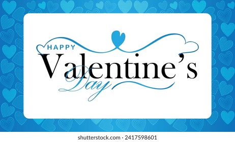 Happy valentines day. Vector banner, greeting card, flayer, poster,  with text Happy valentines day