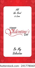 Happy valentines day. Vector banner, greeting card, flayer, poster,  with text Happy valentines day