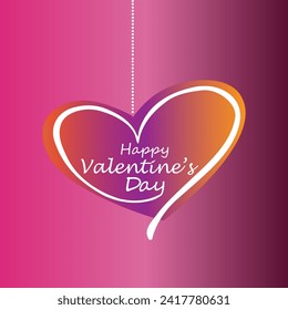 Happy valentines day. Vector banner, greeting card, flayer, poster,  with text Happy valentines day