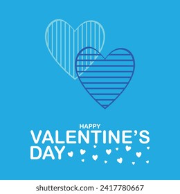 Happy valentines day. Vector banner, greeting card, flayer, poster,  with text Happy valentines day