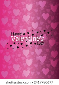 Happy valentines day. Vector banner, greeting card, flayer, poster,  with text Happy valentines day