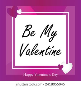 Happy valentines day. Vector banner, greeting card, flayer, poster,  with text Happy valentines day