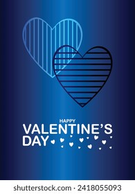 Happy valentines day. Vector banner, greeting card, flayer, poster,  with text Happy valentines day