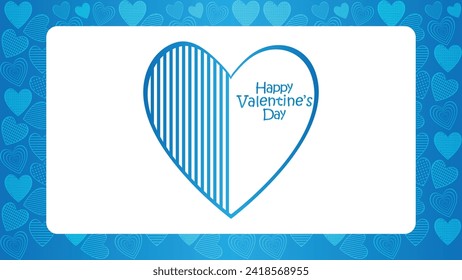 Happy valentines day. Vector banner, greeting card, flayer, poster,  with text Happy valentines day