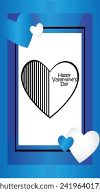 Happy valentines day. Vector banner, greeting card, flayer, poster,  with text Happy valentines day