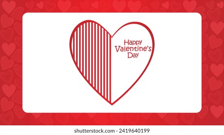Happy valentines day. Vector banner, greeting card, flayer, poster,  with text Happy valentines day