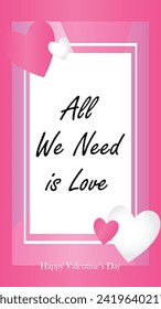 Happy valentines day. Vector banner, greeting card, flayer, poster,  with text Happy valentines day