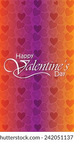 Happy valentines day. Vector banner, greeting card, flayer, poster,  with text Happy valentines day