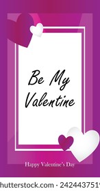 Happy valentines day. Vector banner, greeting card, flayer, poster,  with text Happy valentines day