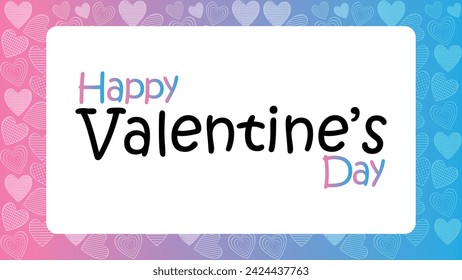 Happy valentines day. Vector banner, greeting card, flayer, poster,  with text Happy valentines day