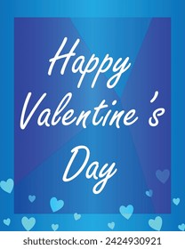 Happy valentines day. Vector banner, greeting card, flayer, poster,  with text Happy valentines day