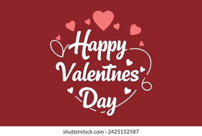Happy valentines day vector banner design with heart shape, Abstract background. Vector illustration.