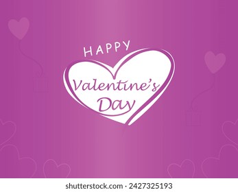 Happy valentines day. Vector banner, greeting card, flayer, poster,  with text Happy valentines day