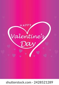 Happy valentines day. Vector banner, greeting card, flayer, poster,  with text Happy valentines day