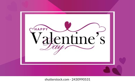 Happy valentines day. Vector banner, greeting card, flayer, poster,  with text Happy valentines day