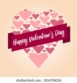 Happy Valentine's day vector card. 