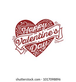 Happy Valentine's day vector card. Typography
