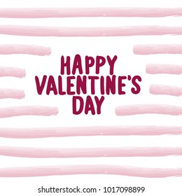 Happy Valentine's day vector card. Typography